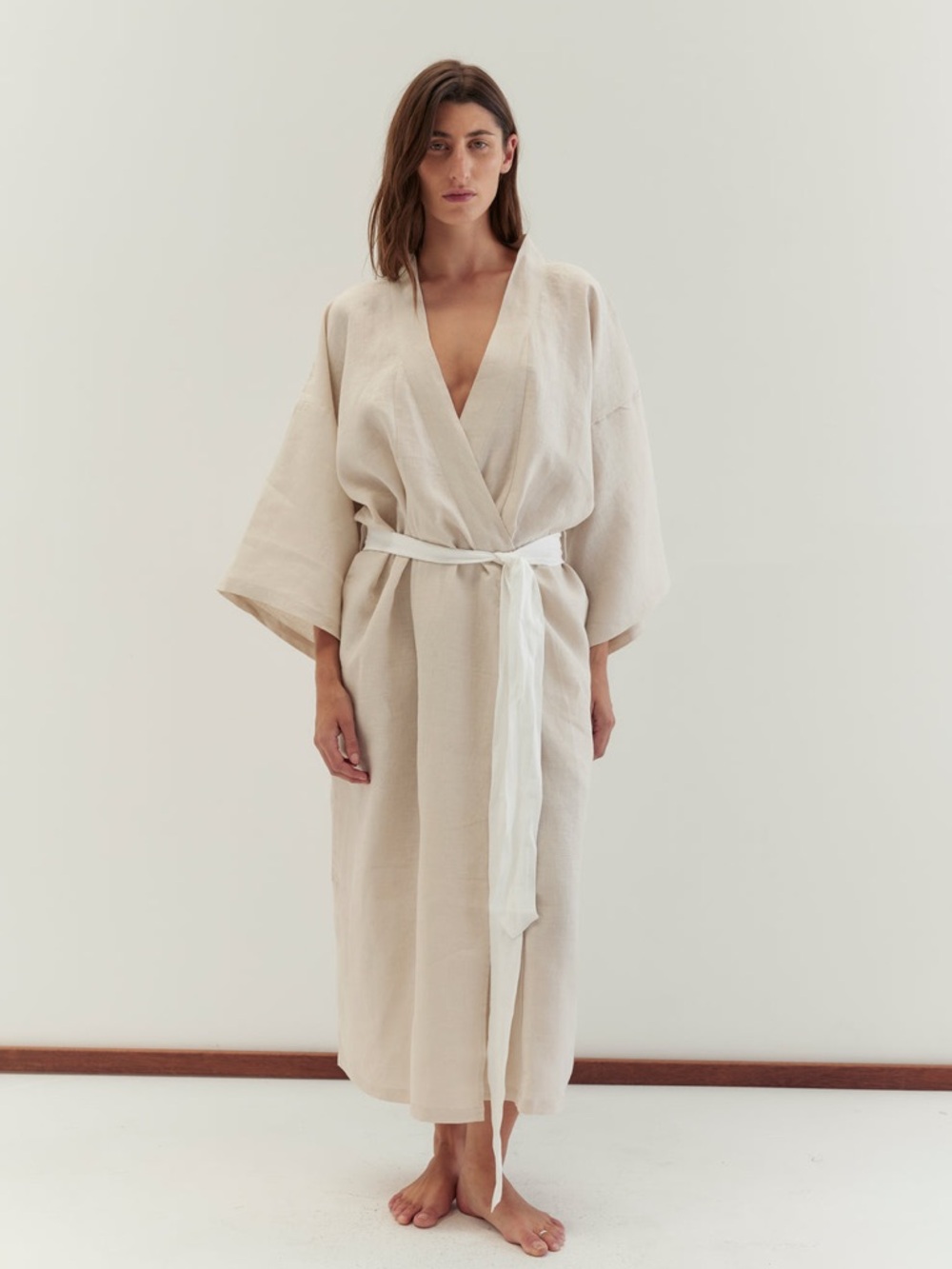 NWT Deiji Studios 02 Kimono in Oatmeal - Picture 3 of 13